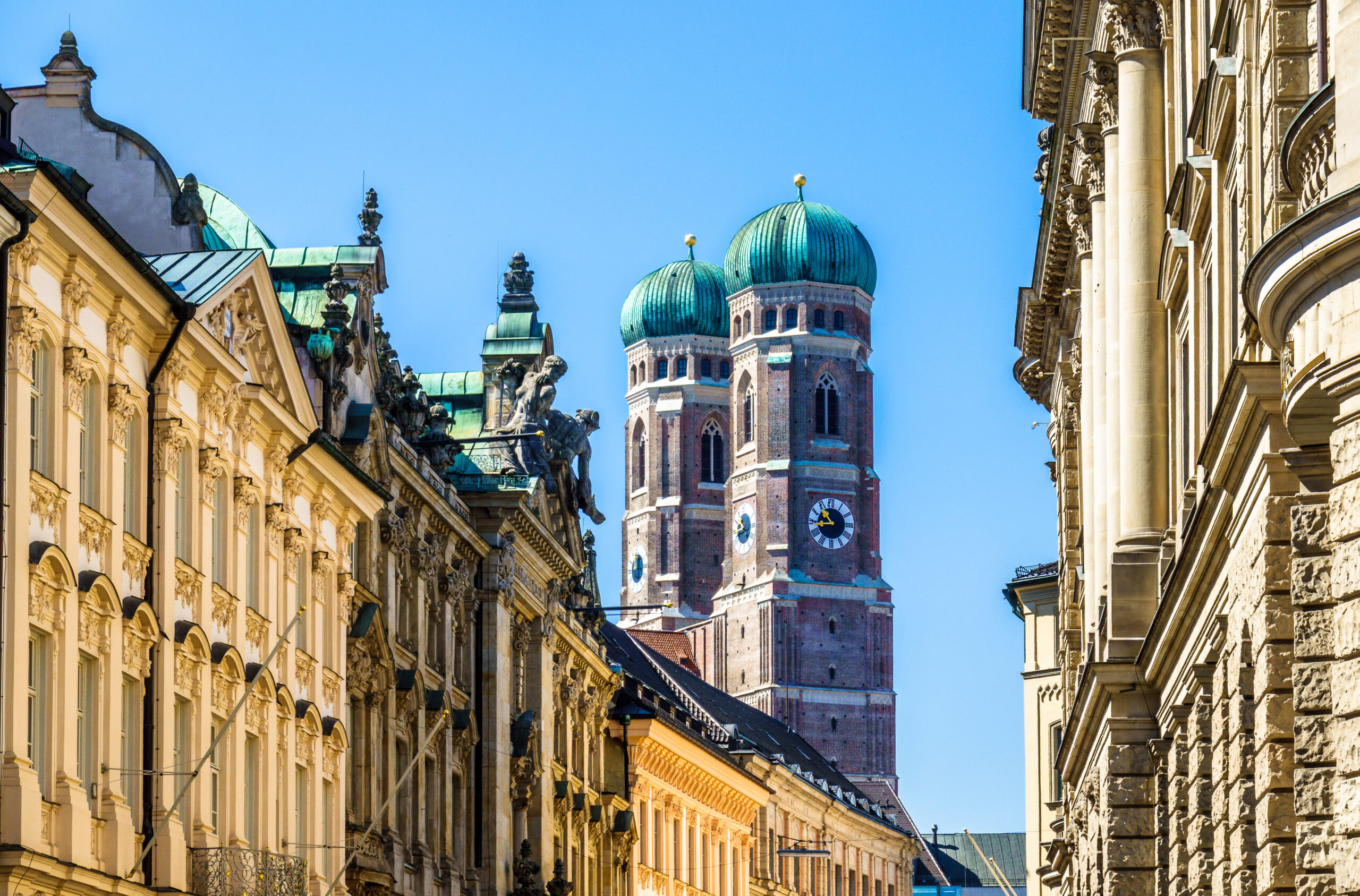 München Stadtpanorama zur Illustration