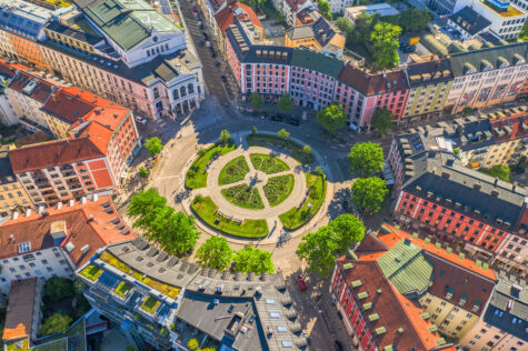 Blick auf zentrale Lagen in München