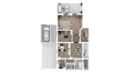 Großzügiges Familien-Domizil mit Süd-Garten in Haar - Grundriss EG visualisiert
