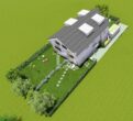 Familienglück vor den Toren Münchens – Neubau-Doppelhaushälfte mit Süd-Garten in Haar - Süd-Ansicht (beispielhafte Visualisierung)