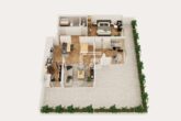 Parkblick in Bogenhausen – Kernsaniertes Design-Penthouse mit Potenzial auf 3 Zimmer - Grundriss 3 (Potenzial mit Zimmer-Abtrennungen)