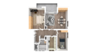 Die perfekte Kapitalanlage im Süden der Stadt: 3-Zimmer-Wohnung mit Süd-Balkon - Grundriss